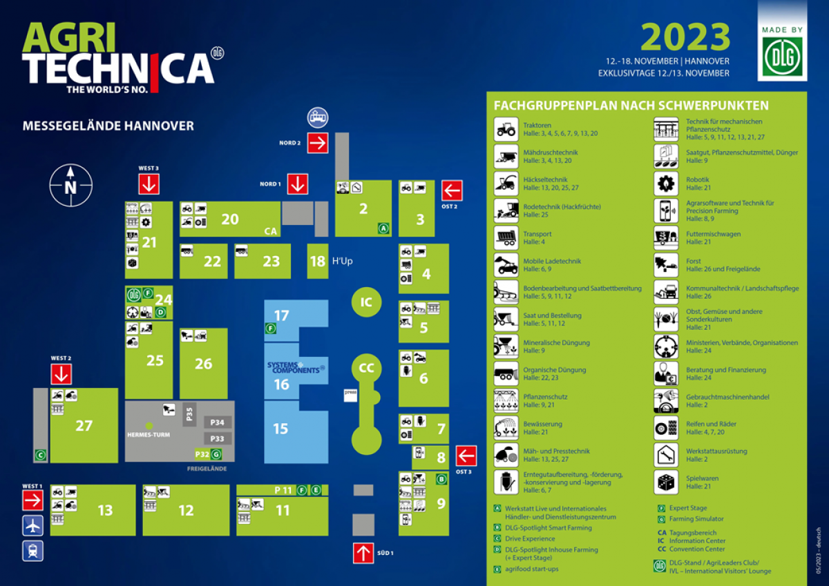 Agritechnica 2023 - Hallenplan